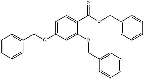 Benzoic acid, 2,4-bis(phenylmethoxy)-, phenylmethyl ester Struktur