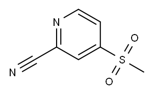 2-Pyridinecarbonitrile, 4-(methylsulfonyl)- 化学構造式