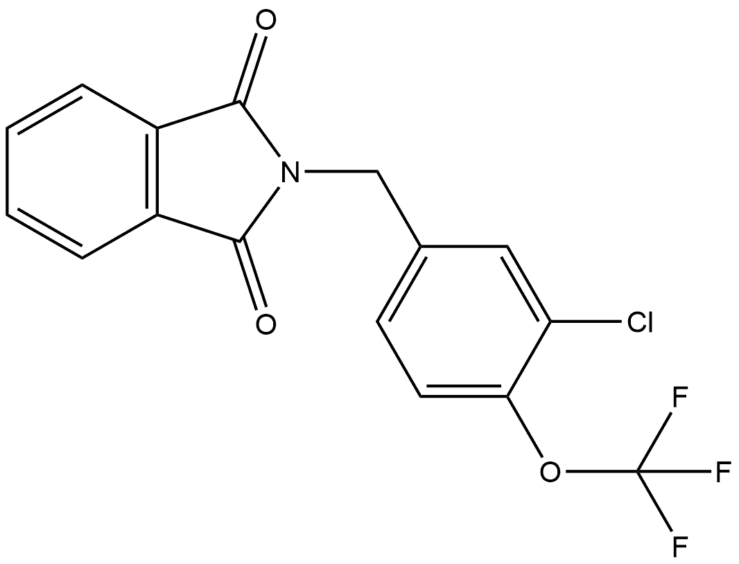 2-[[3-Chloro-4-(trifluoromethoxy)phenyl]methyl]-1H-isoindole-1,3(2H)-dione Structure