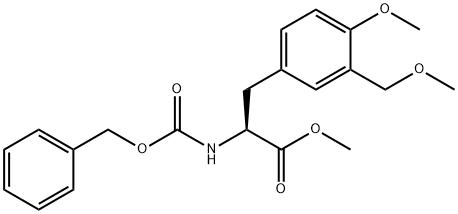 N-CBZ-4-甲氧基-3-(甲氧基)甲基-L-苯丙氨酸甲酯 结构式