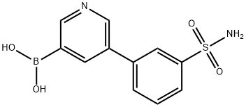 5-(3-Sulfamoylphenyl)pyridin-3-ylboronic acid 结构式