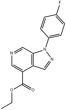 1H-Pyrazolo[3,4-c]pyridine-4-carboxylic acid, 1-(4-fluorophenyl)-, ethyl ester Struktur