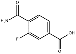 Benzoic acid, 4-(aminocarbonyl)-3-fluoro- Struktur