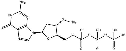 3'-O-氨基-2'脱氧鸟苷-5'-三磷酸 结构式