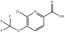 2-Pyridinecarboxylic acid, 6-chloro-5-(trifluoromethoxy)- Structure