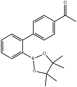 1-(2'-(4,4,5,5-Tetramethyl-1,3,2-dioxaborolan-2-yl)biphenyl-4-yl)ethanone 结构式