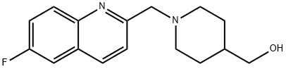(1-((6-Fluoroquinolin-2-yl)methyl)piperidin-4-yl)methanol 结构式