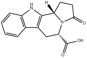 1H-Indolizino[8,7-b]indole-5-carboxylic acid, 2,3,5,6,11,11b-hexahydro-3-oxo-, (5S,11bS)- 结构式