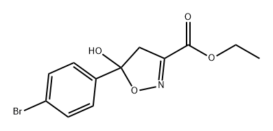 3-Isoxazolecarboxylic acid, 5-(4-bromophenyl)-4,5-dihydro-5-hydroxy-, ethyl ester