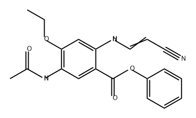 Benzoic acid, 5-(acetylamino)-2-[(2-cyanoethenyl)amino]-4-ethoxy-, phenyl ester