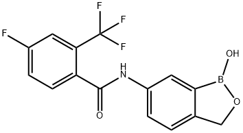 Benzamide, N-(1,3-dihydro-1-hydroxy-2,1-benzoxaborol-6-yl)-4-fluoro-2-(trifluoromethyl)-|4-氟-N-(1-羟基-3H-2,1-苯并恶硼醇-6-基)-2-(三氟甲基)苯甲酰胺
