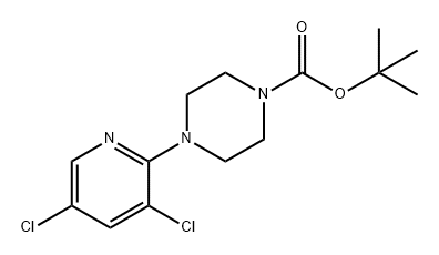 1-Piperazinecarboxylic acid, 4-(3,5-dichloro-2-pyridinyl)-, 1,1-dimethylethyl ester Struktur