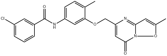 Benzamide, 3-chloro-N-[4-methyl-3-[(2-methyl-7-oxo-7H-isoxazolo[2,3-a]pyrimidin-5-yl)methoxy]phenyl]-|喹唑啉杂质14