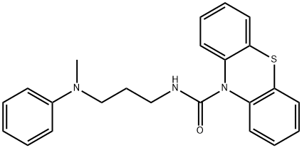 N-{3-[methyl(phenyl)amino]propyl}-10H-phenothiazine-10-carboxamide 结构式