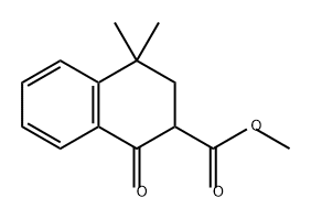 2-Naphthalenecarboxylic acid, 1,2,3,4-tetrahydro-4,4-dimethyl-1-oxo-, methyl ester Structure