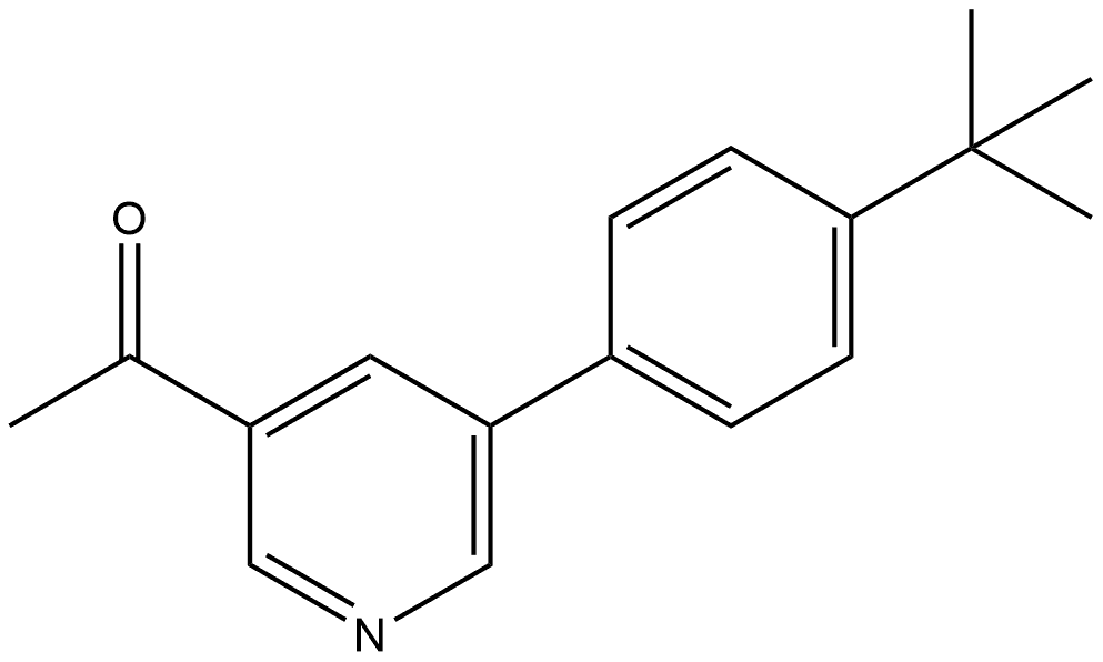 1-[5-[4-(1,1-Dimethylethyl)phenyl]-3-pyridinyl]ethanone Structure