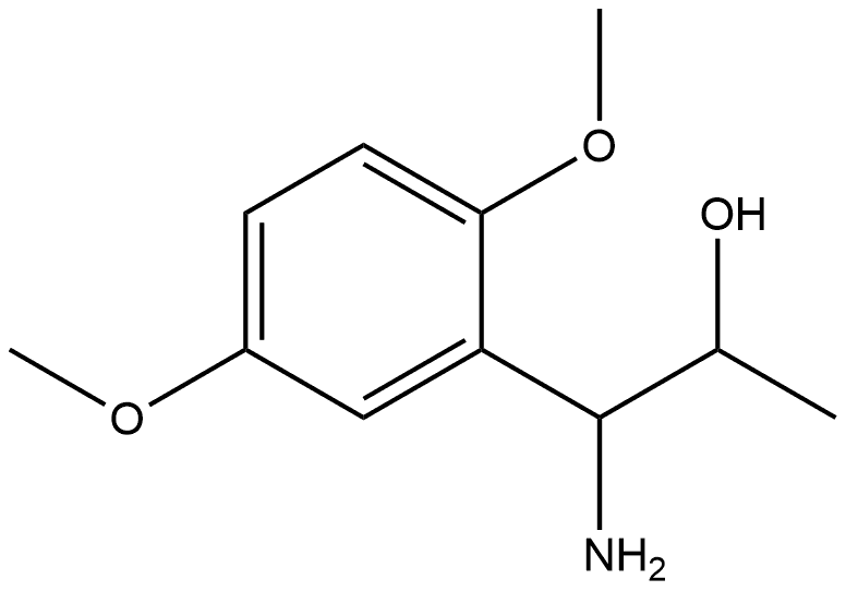 1-AMINO-1-(2,5-DIMETHOXYPHENYL)PROPAN-2-OL 结构式