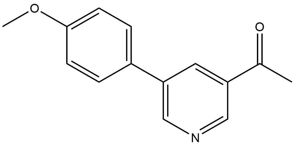 1-[5-(4-Methoxyphenyl)-3-pyridinyl]ethanone Structure