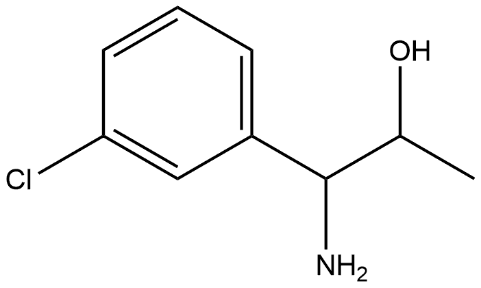1-AMINO-1-(3-CHLOROPHENYL)PROPAN-2-OL 结构式