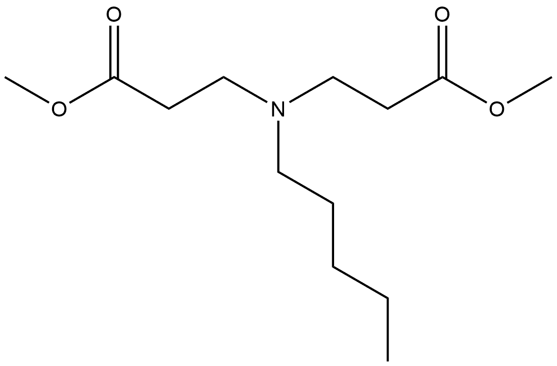 β-Alanine, N-(3-methoxy-3-oxopropyl)-N-pentyl-, methyl ester Structure