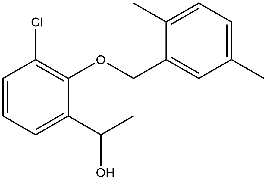 3-Chloro-2-[(2,5-dimethylphenyl)methoxy]-α-methylbenzenemethanol Structure