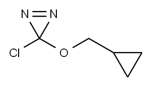 3H-Diazirine, 3-chloro-3-(cyclopropylmethoxy)- 结构式