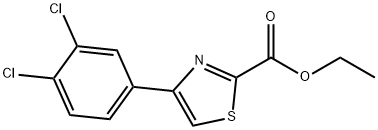 2-THIAZOLECARBOXYLIC ACID, 4-(3,4-DICHLOROPHENYL)-, ETHYL ESTER 结构式