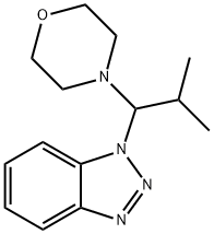 1-[2-Methyl-1-(morpholin-4-yl)propyl]-1H-1,2,3-benzotriazole 结构式