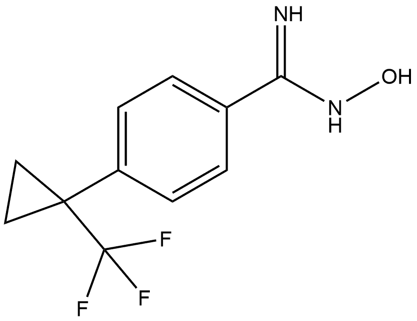N-Hydroxy-4-[1-(trifluoromethyl)cyclopropyl]benzenecarboximidamide Structure