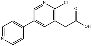 2-Chloro-5-(pyridin-4-yl)pyridine-3-acetic acid Structure