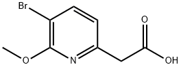 3-Bromo-2-methoxypyridine-6-acetic acid Struktur