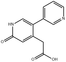 2-Hydroxy-5-(pyridin-3-yl)pyridine-4-acetic acid 结构式
