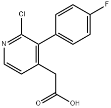 2-Chloro-3-(4-fluorophenyl)pyridine-4-acetic acid Structure