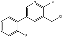 2-Chloro-3-chloromethyl-5-(2-fluorophenyl)pyridine 结构式