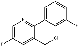 3-Chloromethyl-5-fluoro-2-(3-fluorophenyl)pyridine,1227600-10-3,结构式