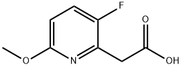 2-Pyridineacetic acid, 3-fluoro-6-methoxy- Struktur