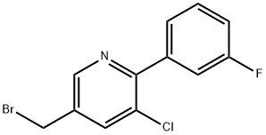 3-Bromomethyl-5-chloro-6-(3-fluorophenyl)pyridine 结构式