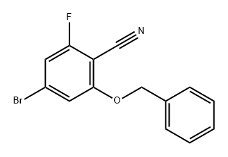 2-(苄氧基)-4-溴-6-氟苯甲腈,1227918-05-9,结构式