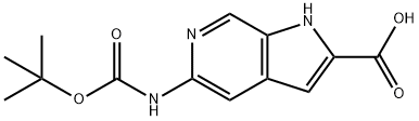 5-((tert-butoxycarbonyl)amino)-1H-pyrrolo[2,3-c]pyridine-2-carboxylic acid Structure
