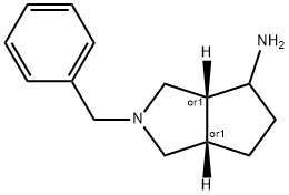 rel-(3aR,6aS)-2-Benzyl-octahydro-cyclopenta[c]pyrrol-4-ylamine 结构式