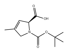 1H-Pyrrole-1,2-dicarboxylic acid, 2,5-dihydro-4-methyl-, 1-(1,1-dimethylethyl) ester, (2S)- Structure