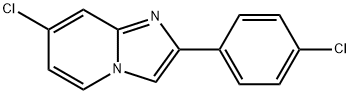 Imidazo[1,2-a]pyridine, 7-chloro-2-(4-chlorophenyl)- 结构式
