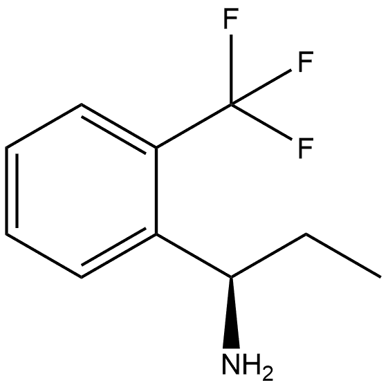 (1R)-1-[2-(trifluoromethyl)phenyl]propan-1-amine 结构式
