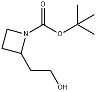 2-(2-Hydroxy-ethyl)-azetidine-1-carboxylic acid tert-butyl ester Structure