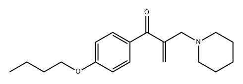 2-Propen-1-one, 1-(4-butoxyphenyl)-2-(1-piperidinylmethyl)- Struktur