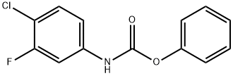 Carbamic acid, N-(4-chloro-3-fluorophenyl)-, phenyl ester Structure