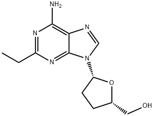 ((2S,5R)-5-(6-Amino-2-ethyl-9H-purin-9-yl)tetrahydrofuran-2-yl)methanol Struktur