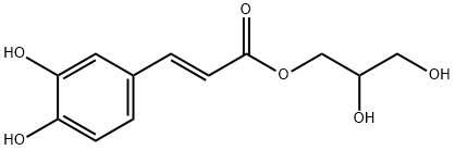 2-Propenoic acid, 3-(3,4-dihydroxyphenyl)-, 2,3-dihydroxypropyl ester, (2E)- Structure