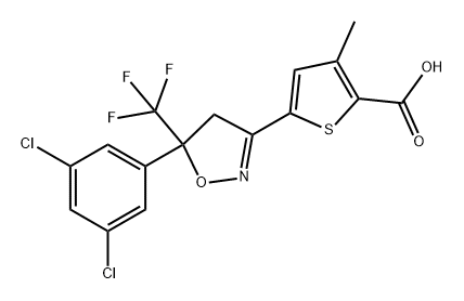 1231755-18-2 5-[5-(3,5-二氯苯基)-5-(三氟甲基)-4,5-二氢异噁唑-3-基]-3-甲基噻吩-2-甲酸