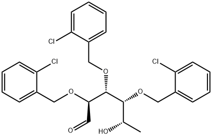 2,3,5-Tri-O-p-chlorobenzyl-L-fucopyranoside Structure